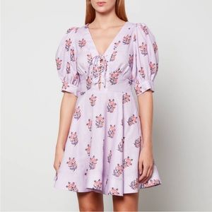 NWT* House of Harlow 1960 Floral Linen Blend Mini Dress Size 4
